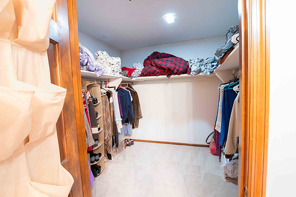 Walk in closet upstairs